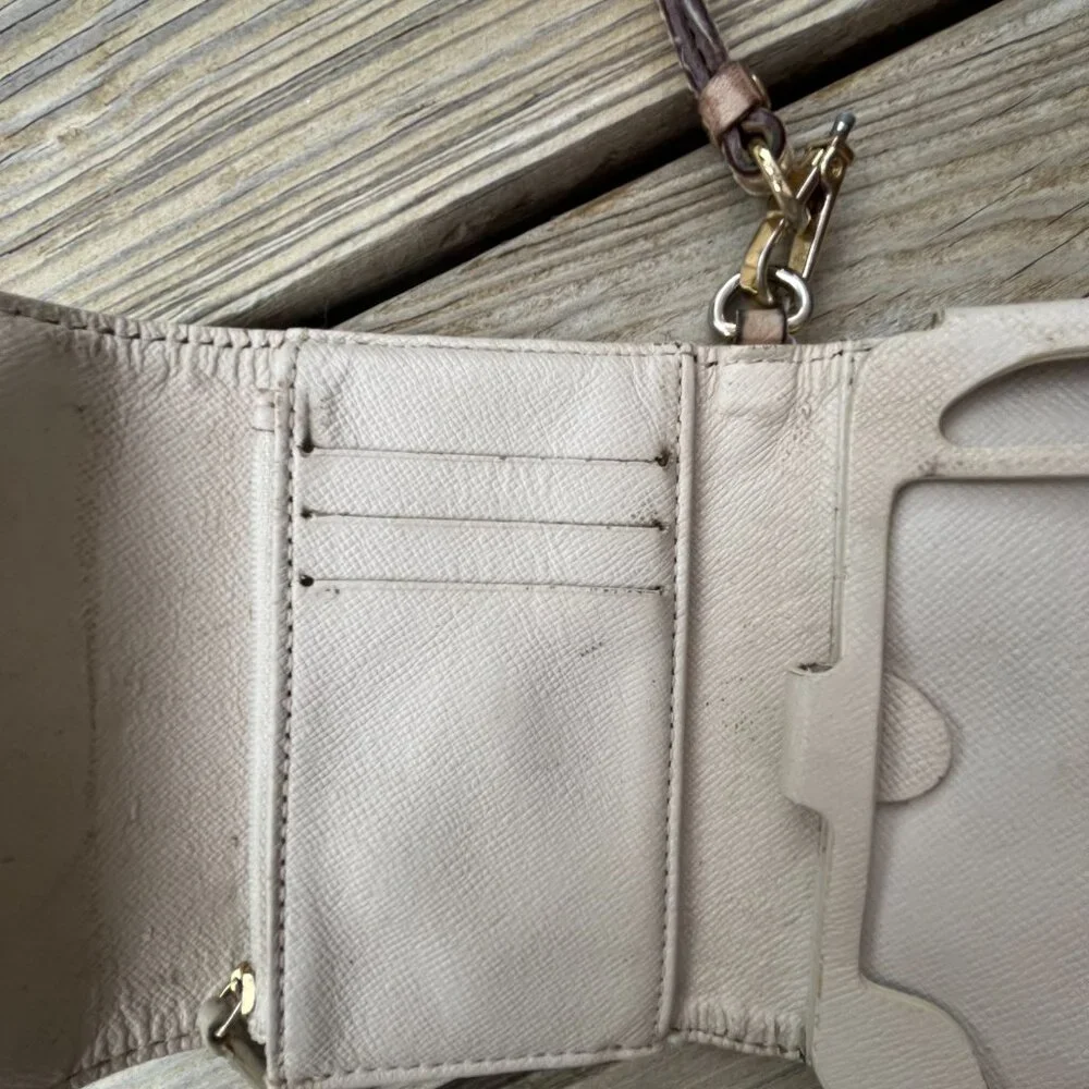 Michael Kors Wallet/Phone Case Wristlet, Cream/Brown